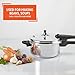 IMUSA 4.2 Quart Stovetop Aluminum Presure Cooker with safety valves for risk-free opening
