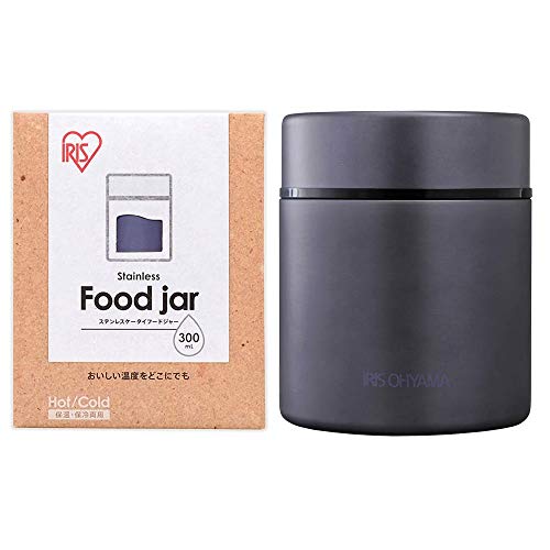 アイリスオーヤマ フードジャー ネイビー 直径約8.4×高さ約10.5 SFJ-300