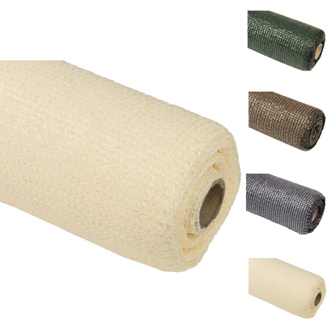 Suinga Brise Vue Occultant 1,50 x 10 mètres Beige | Filet d'ombrage Jardin Balcon Rambardes Terrasse Paravent Clôture | Dissimulation 95%