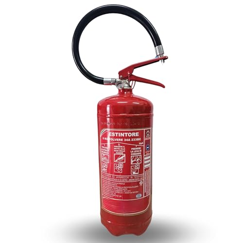 1 Estintore Polvere 6 KG - ANNO: 2026 + MANUALE USO E MANUTENZIONE - CERTIFICATO E OMOLOGATO A NORMA DI LEGGE + STAFFA E CARTELLO - Soluzione Sicurezza Antincendio Professionale