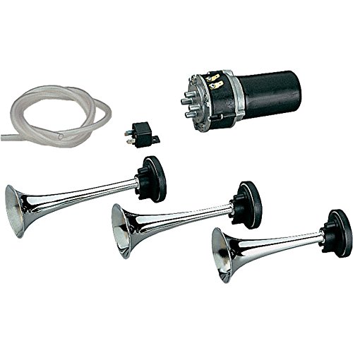 TROMBA A COMPRESSORE MARCO AVVISATORE 12v 3 SUONI ALTERNATI