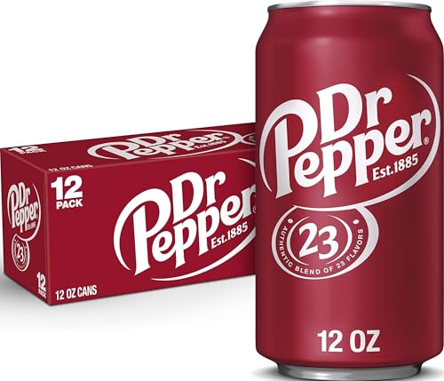 Dr Pepper Soda, 12 fl oz cans, 12 pack