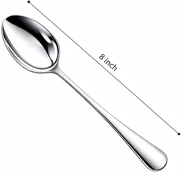 NICE KITCHEN 12 Pieces Heavy Duty Dinner Spoons Set, 8 Food-Grade Flatware Set,Mirror Polished, Ergonomic,Dishwasher Safe for Home, Kitchen, Restaurant