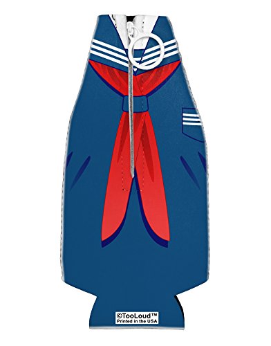 TooLoud School Uniform Costume - Blue Collapsible Neoprene Bottle Insulator All Over Print