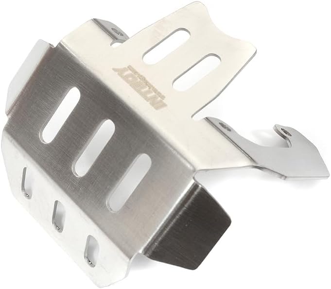 Miniatura 4 de Placa de deslizamiento de protección de eje delantero de acero inoxidable modelo RC diseñada para la oruga axial SCX6