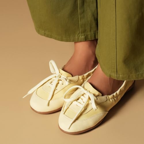 Image of Theater Kai Casual Sneakers in Suede for Women | Stylish Flat Lace-Up Shoes | Lightweight Comfortable Footwear with Cushioned Insole