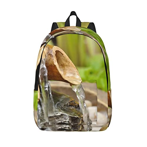 Sac à dos cascade en bambou grand volume M avec compartiment ordinateur portable