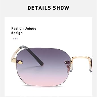 Luxury Men's Designer Clear Lens Hip Hop Retro Rectangular Gold Frame Glasses