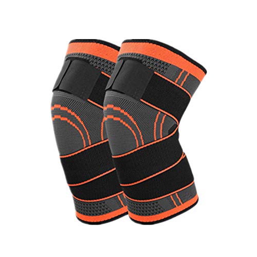 Rodilleras Deportivas Rodillera Knee Active Plus Rodillera para Correr Manga de la Rodilla Rodilleras para Mujer La Artritis de Rodilla Orange,Large