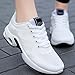 Toumov Womens Running Shoes Mesh Breathable Gym Work Fashion Sneakers Lightweight Arch Support Walking Shoes Non-Slip Tennis Sneakers Workout Gym Training Sneaker Trainers White