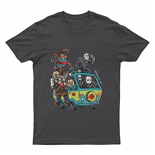 Official The Massacre Machine Freddy Krueger Michael Myers Jason Voorhees Ghostface Chucky Leatherface T-Shirt, from 22.99 Dollars, Small-4X-Large