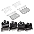 2 Pcak Professional Barber-Grade T-Blade Replacement Compatible with Andis T-Outliner,Barber-Approved T Clipper & Trimmer Blades#04710/04521,Precision Sharp,Zero-Gap Fit Ceramic T/Sliver+4 Guards