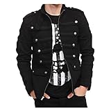 Mens Gothic Military Jacket | Band Steampunk Vintage Army Jacket | Mens Cotton Gothic Steampunk Vintage Jacket (as1, alpha, l, regular, regular, L)