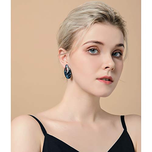 Clip On Statement Earrings - Women's Fashion Costume Jewelry Acrylic Earrings Marble Earrings Beatle Earrings Ear Drop For Non Pierced Ears Big Oval Stud For Party Prom Dance #TOP1