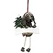 Weimaraner Ornament with Unique "Dangling Legs" Hand Painted and Easily Personalized Christmas Ornament