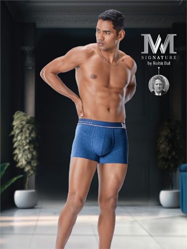 Image of Macroman M-Series MW Signature Collection By Rohit Bal Premium Cotton Polyester Spandex Mens Trunks