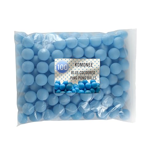 100 x Sky Blue Ping Pong Balls Table Tennis 40mm No Logos Plain Ideal for Cat Dog Pet Toy School Crafts
