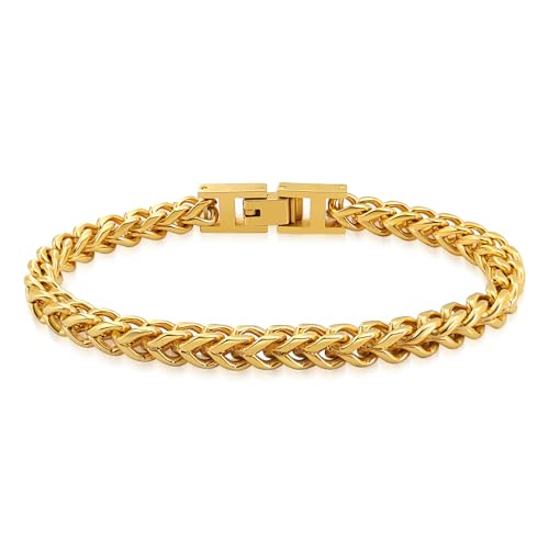 Pulsera para hombre de acero inoxidable con cierre miniatura 1