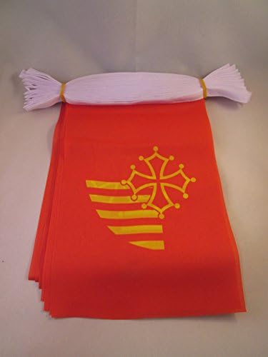 AZ FLAG Languedoc-Roussillon Bunting Flag, 20 Ft Garland 20 Small region of Languedoc-Roussillon Flags 8'' x 6''