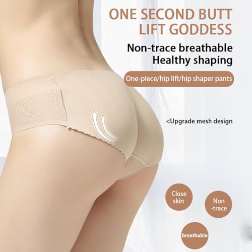 Image of Women's 2pcs Butt Lifter Padded Panties High Waisted Hip Enhancer Shapewear Seamless Control Boy Shorts