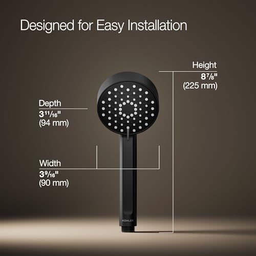 Regadera de mano Kohler modelo 72414-Y-BL negro mate miniatura 3