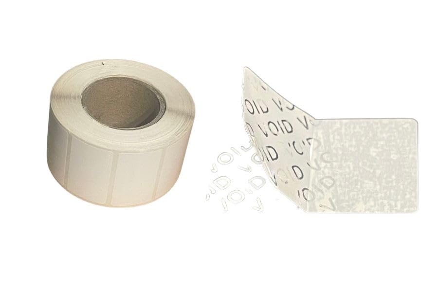 Étiquettes blanches inviolables et destructibles 40x25 mm pour scellés permanents - 1000 pcs