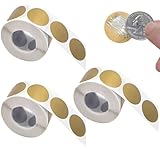 900 Stück Goldene Runde Rubbelaufkleber,2.5cm Rubbellose Selber Machen,Diy Etiketten Für Überraschung Geeignet Postkarten Geschenke