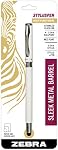 Zebra StylusPen Capped Ballpoint Pen with Touchscreen Stylus Tip, Black Ink, Medium 1.0mm Point with White Barrel, Dual-Function Writing and Device Navigation, 1-Pack (33201)