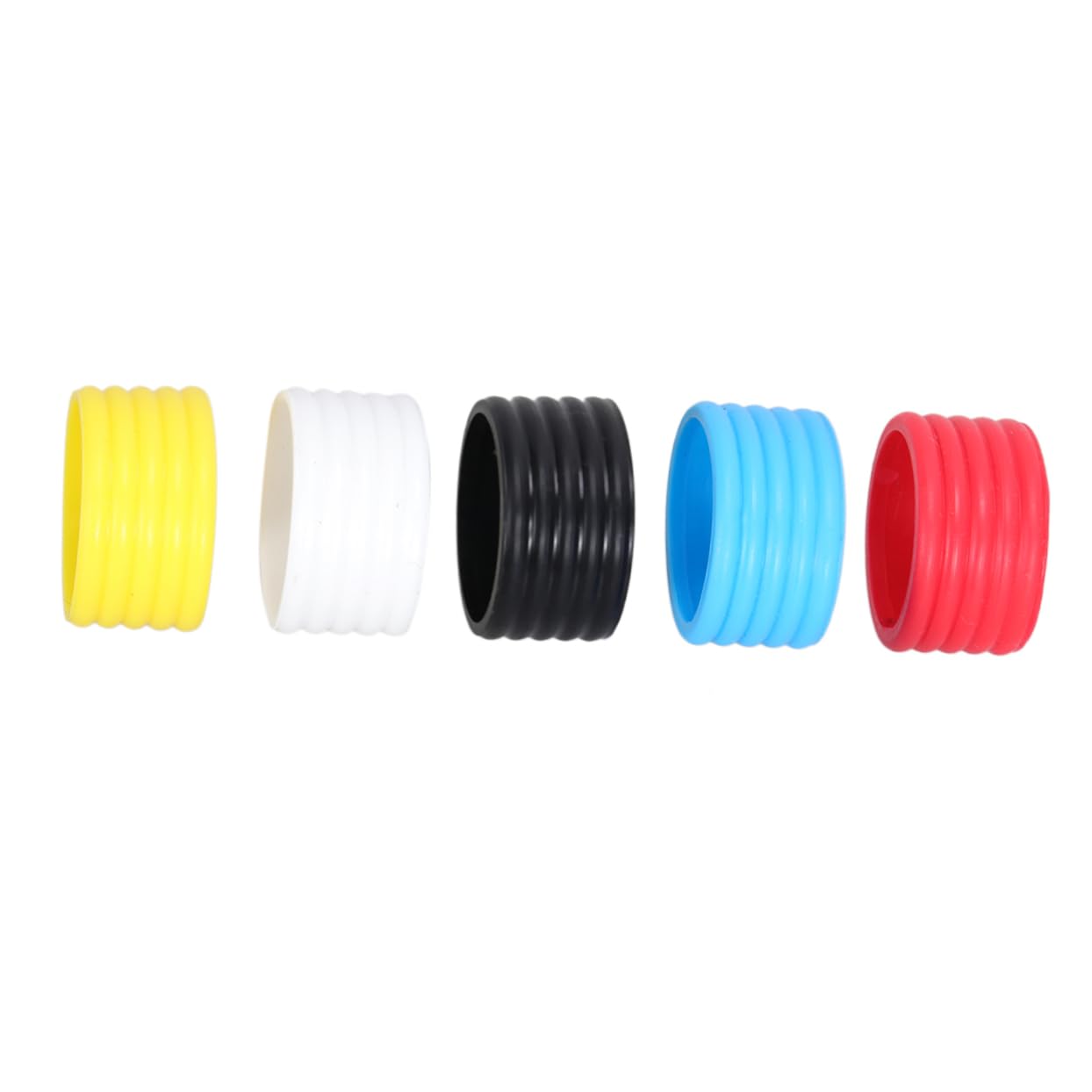 balacoo 5Pcs Tennis Racket Grip Bands Super Absorbent Overgrips for Squash Moisture Wicking Rings in Yellow Red Blue for Firm Hold