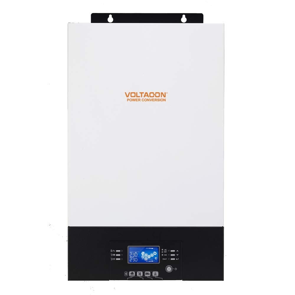 Inversor solar fuera de la red de 5 kW 240 V CA MPPT 80 A, Bluetooth, batería de litio de 48 V y compatible con AGM