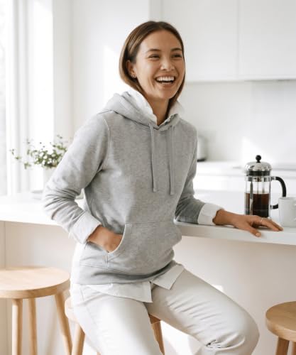 Image of Scott International Women's Cotton Blend Hoodie | Long Sleeve Sweatshirt | Stylish Winter Wear | Hooded Winter Top | Casual Outdoor, Travel, Gym & Everyday Wear | Pullover for Women