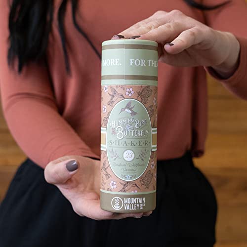 Wildflower Seeds Shaker - Hummingbird And Butterfly Mix - 100,000+ Wild Flower Seeds - In Beautiful Easy To Sow Seed Shaker - Attract Pollinators With These 23 Pure Non-Gmo Varieties #TOP3