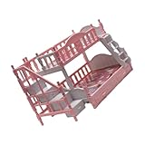 Lit de meubles de maison de poupée - bon matériau en plastique avec des performances stables et, mini lit de maison