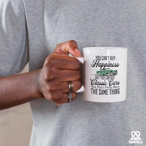 Taza de cerámica blanca Panvola 11 oz con diseño divertido miniatura 6