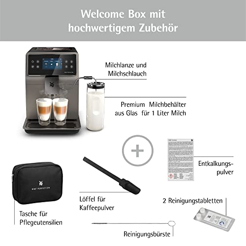 WMF Perfection 780L Kaffeevollautomat mit Milchsystem,18 Getränkespezialitäten, Double Thermoblock, Edelstahl-Mahlwerk, Nutzerprofil, 1l Milchbehälter, TÜV Hygienezertifikat – Bild 7