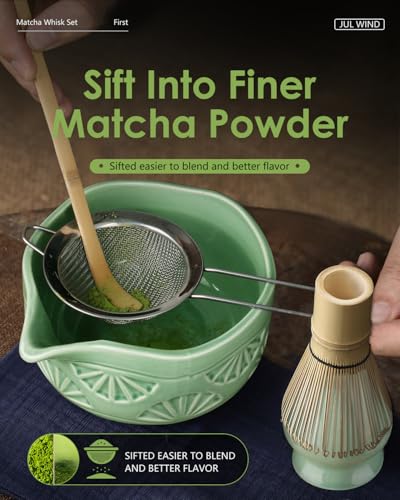 JUL WIND Matcha Whisk Set with Spout Bowl