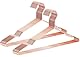 DARUITE Kleiderbügel Metall, 20 Stück Clothes Hanger,Kleiderbügel Rosegold,Klassische Kleiderbügel Edelstahl,Stabil rutschfest Coat Hanger für Anzug,T-Shirt,Jacke,Hosen und Hemden(42 cm)