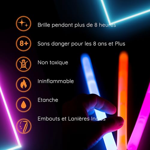 Bâtons lumineux de 15,2cm de 100 pièces pour illuminer un mariage ou festival