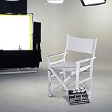 Regiestuhl Gartenstuhl Klappstuhl Stuhl Landhaussessel Sessel Weiß - 2