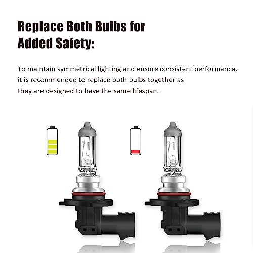 WEELMOTO Automotive Car Halogen Headlight Bulb 9006 (HB4) 51W (Pair), Car Headlight Lamp Super White Light Halogen Light Bulb Replacement for Driving Fog Light 12V, IP67,Bulb Replacement (2 Pack) - Image 5