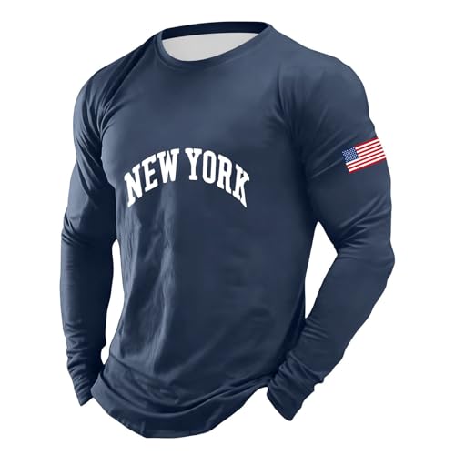 Maglia a maniche lunghe da uomo con stampa New York