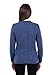 SAOL Ladies 100% Merino Wool Irish Buttons Knit Cardigan with Pockets (Marl Blue, Medium)