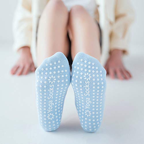3 pares de meias de pilates para ioga, antiderrapantes, para balé, dança, esportes, massagem no torn