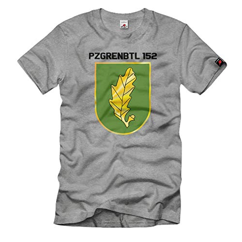 T-shirt militaire PzGrenBtl 152 gris large borne noire #33125