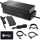 ANYHDD Dell WD22TB4 Docking Station Bundle Dell Thunderbolt 4 Dock - 1 Year Warranty with 180W AC Adapter + HDMI Cable + DisplayPort Cable + USB-C Cable + Microfiber Cloth - Dell Docking Station (New)
