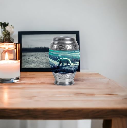 Image of Polar Bear Funeral Ash Urns Mini - Burial Urn for Adult Human Ashes - Funeral Urn - Burial Urns for Ashes - Urns for Cremation Ashes - 3 Inch Pack of 4 - Tiny Urns for Human Ashes