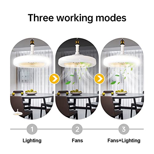 Ventilateur de refroidissement E27 plafonnier dimmable contre la chaleur