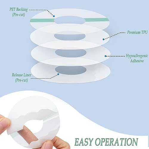 DAZISEN 15PCS Transparent Adhesive Patches - Freestyle Libre Sensor Covers Waterproof Breathable Sensor Patchs Glucose Monitor Patch for Swimming Bath - Image 3