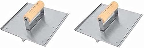 Kraft Tool Co. CF026 - Ranuradora manual de acero inoxidable de 8 pulgadas x 8 pulgadas con mango de madera, paquete de 2