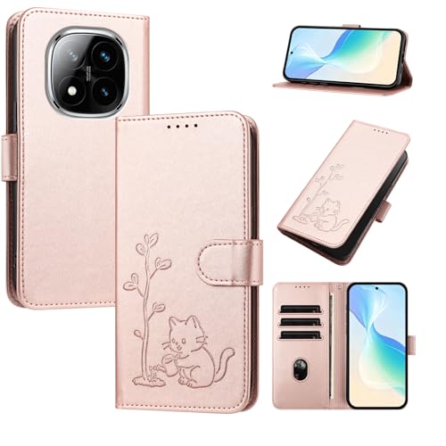 �X�}�z�P�[�X �Ή��@�� for Redmi Note 14 Pro 5G / Note 14 Pro Plus 5G,�Ή��@�� for Xiaomi Poco X7�yPU���U�[�� �}�O�l�b�g�J�� ���z �J�[�h�E�������[ �X�^���h�@�\�t���zPink